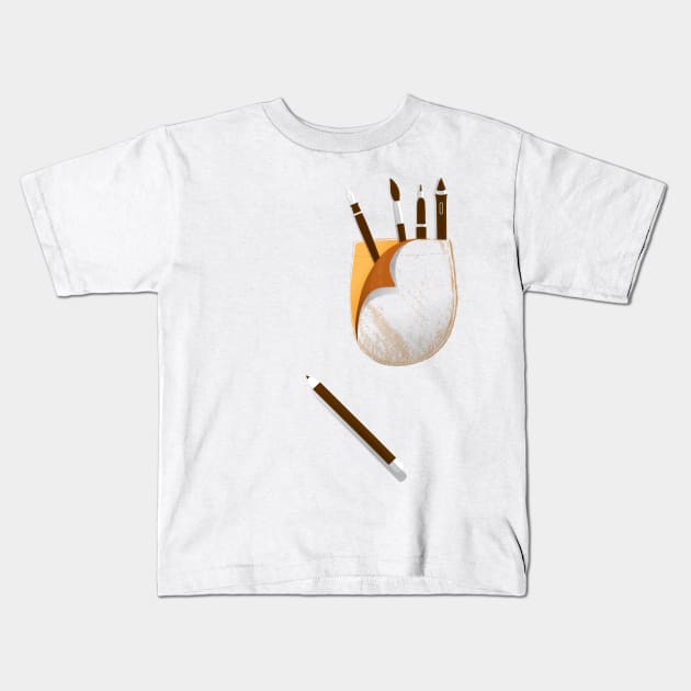 Art In My Pocket Kids T-Shirt by vexeltees